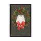 preview thumbnail 4 of 10, iCanvas "Festive Wreath White Cat" by Kim Haskins Framed Ebony - 26x18