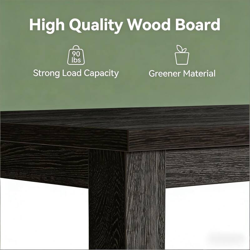 Rustic Dining Table with Wood Legs, Kitchen Table with Cracked Oak Tabletop, Home Office Table Coffee Table