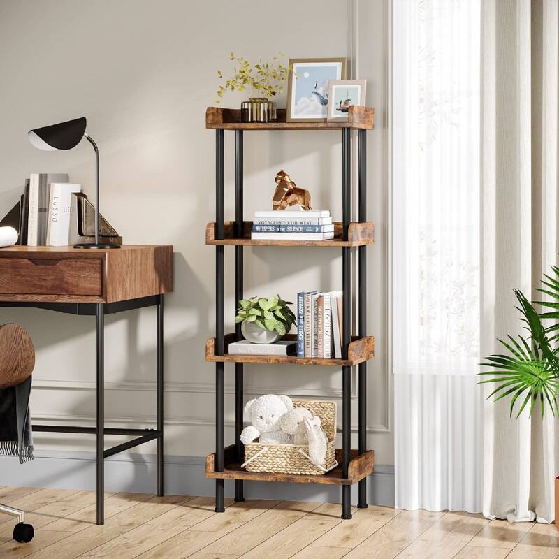 Bookshelf Small Book Shelf - 15.75"D x 9.45"W x 47.24"H