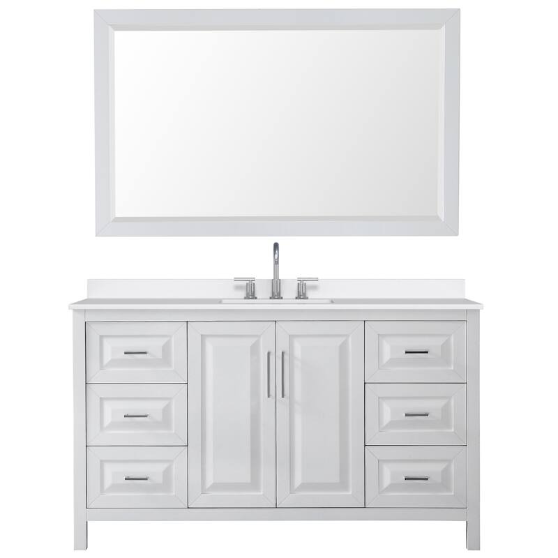 Wyndham Collection WCV252560S-QTZ-US3M58 Daria 60" Free Standing