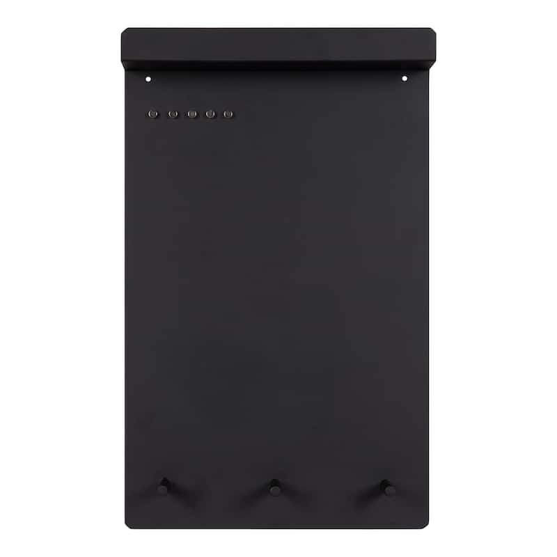 Kate and Laurel Mezzo Magnetic Wall Organizer with Hooks - 15x24