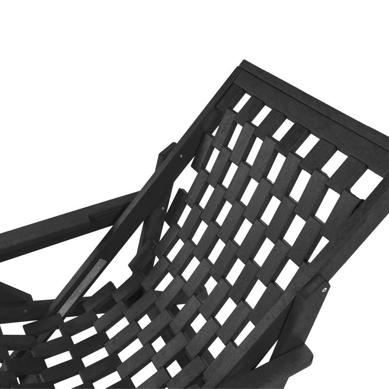 Aspen Fully Assembled All-Weather Outdoor Folding Lounge Chair and Table Set - 3-piece