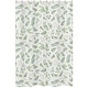 preview thumbnail 1 of 3, Floral Leaf Collection Bathroom Fabric Bath Shower Curtain - Green and White Boho Watercolor Botanical Woodland Tropical Garden