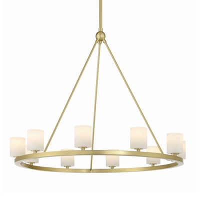 Crystorama Lighting Group ARA-10265-ST Aragon 10 Light 35" Wide LED