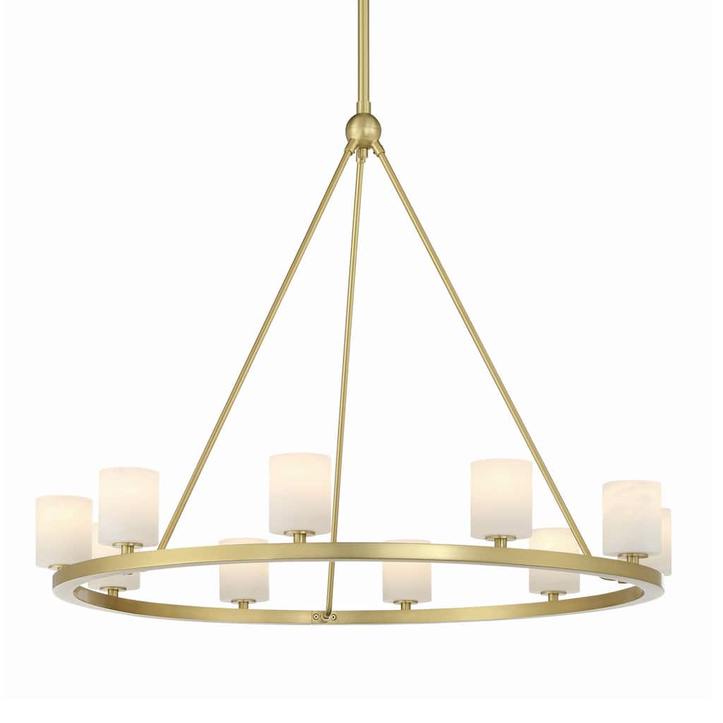 Crystorama Lighting Group ARA-10265-ST Aragon 10 Light 35" Wide LED