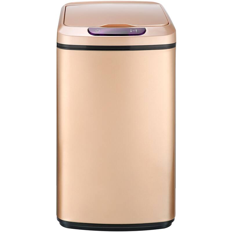 Hanover 12-Liter / 3.2-Gallon Trash Can with Sensor Lid in Rose Gold