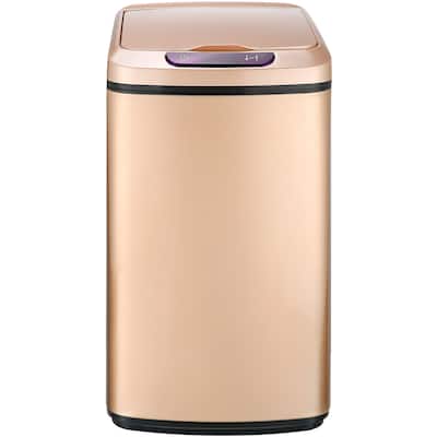 Hanover 12-Liter / 3.2-Gallon Trash Can with Sensor Lid in Rose Gold