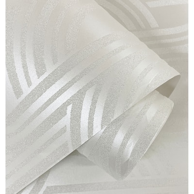 Seabrook Designs Diamond Stripe Glass Beaded Unpasted Wallpaper