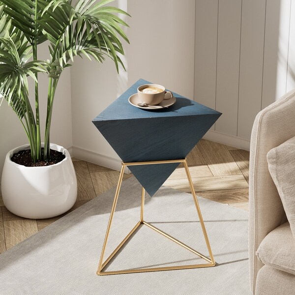 H&O × Geek Field _ ML SideTable Natural Round MGO Hollow Outdoor Side Table, All-weather Wood-like