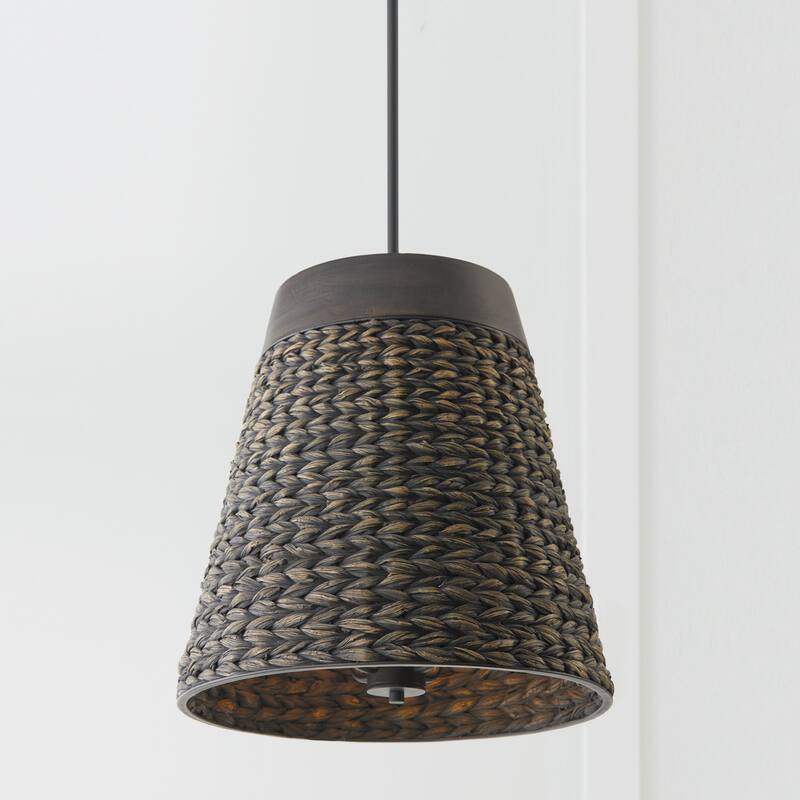Tallulah 4-light Medium Pendant w/ Mango Wood & Water Hyacinth