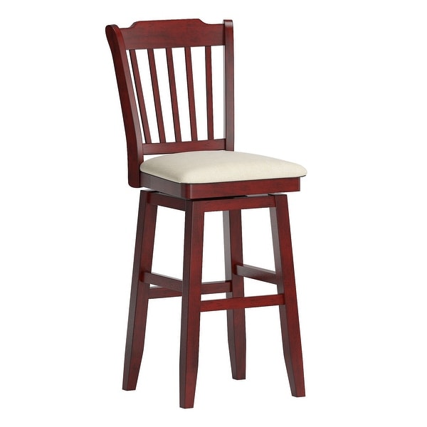 Eleanor slat back wood swivel counter stool discount
