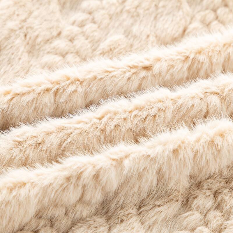 Glitzhome Set of 2 or 3 Faux Fur 48"D/60"D Tree Skirt & Christmas Stocking Decorations