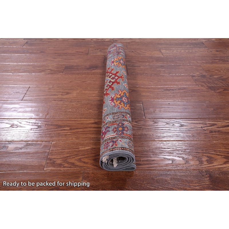 Golden Nile Super Kazak Hand Knotted Wool Rug - 2' 10" X 4' 0"