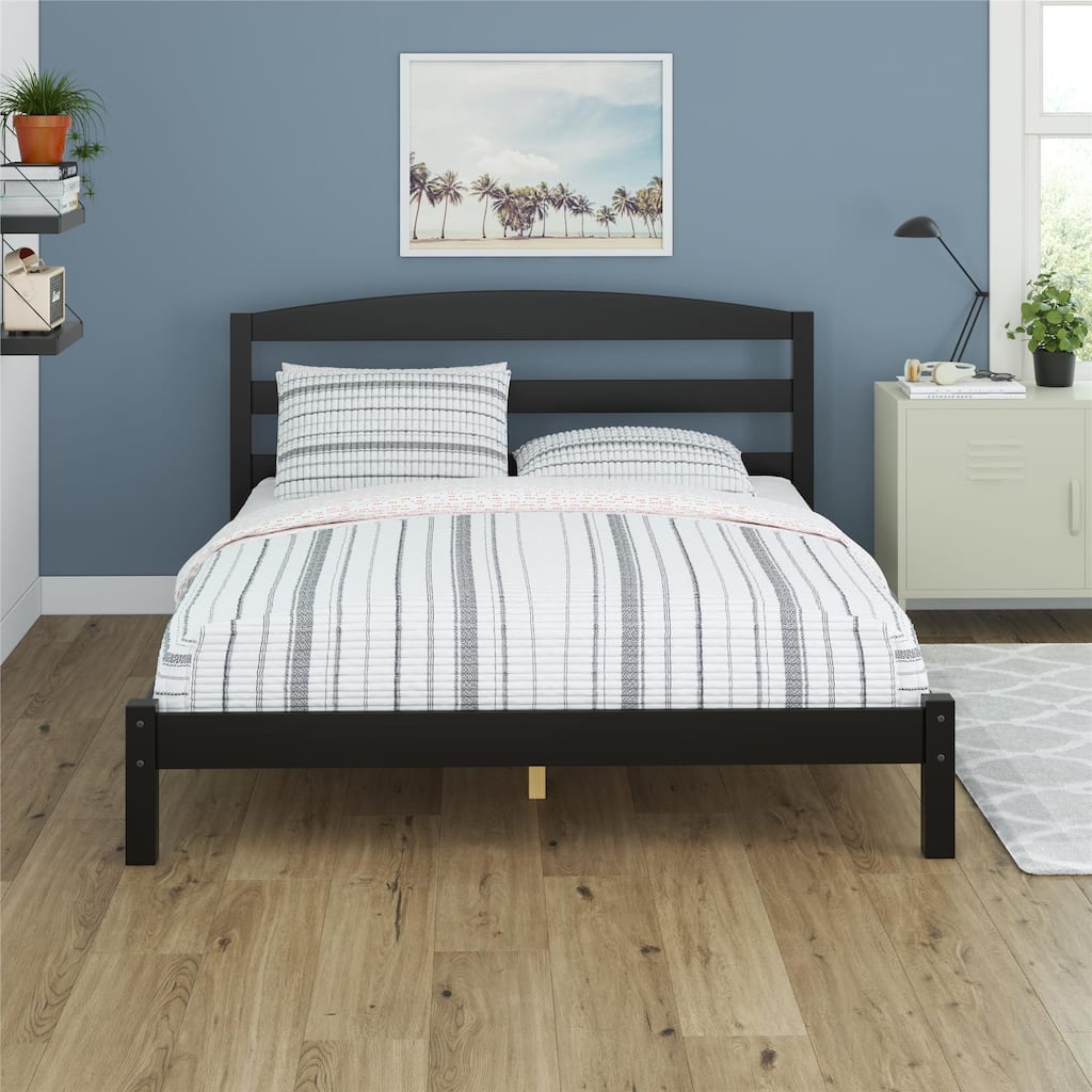 Anmytek Modern Sturdy Wood Platform Bed No Box Spring Needed