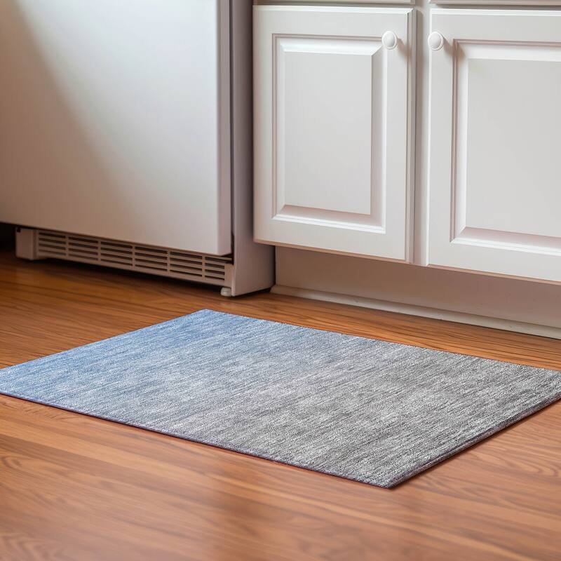 Premium Washable Super Soft Solid Ombre Mayfield Rug - Blue - 1' 8" x 2' 6" - Rectangle