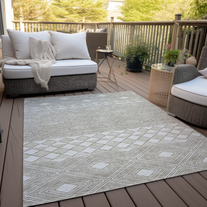 Machine Washable Indoor/ Outdoor Chantille Moroccan Boho Rug