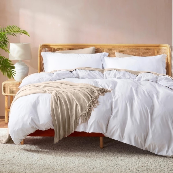 Duvet Cover King Size 3 Piece with Button Closure 1 Duvet Cover 104x90 inches and 2 Pillow Shams On Sale Bed Bath Beyond 40798874