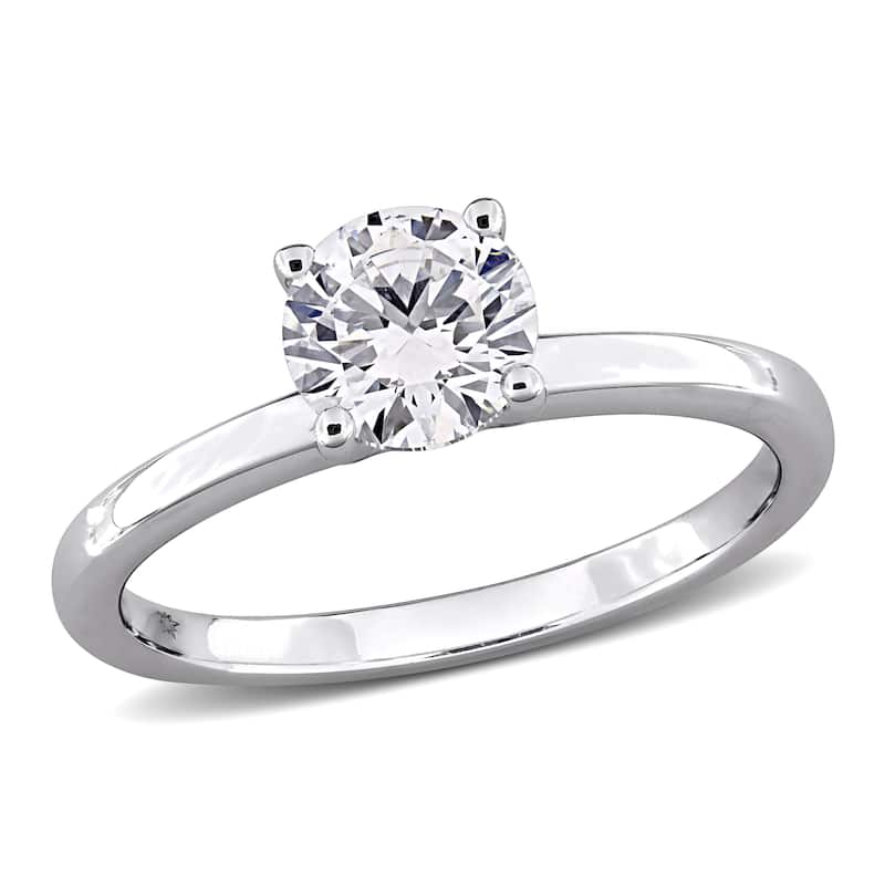 1ct TW Lab-Grown Diamond Solitaire Engagement Ring in 10k White Gold