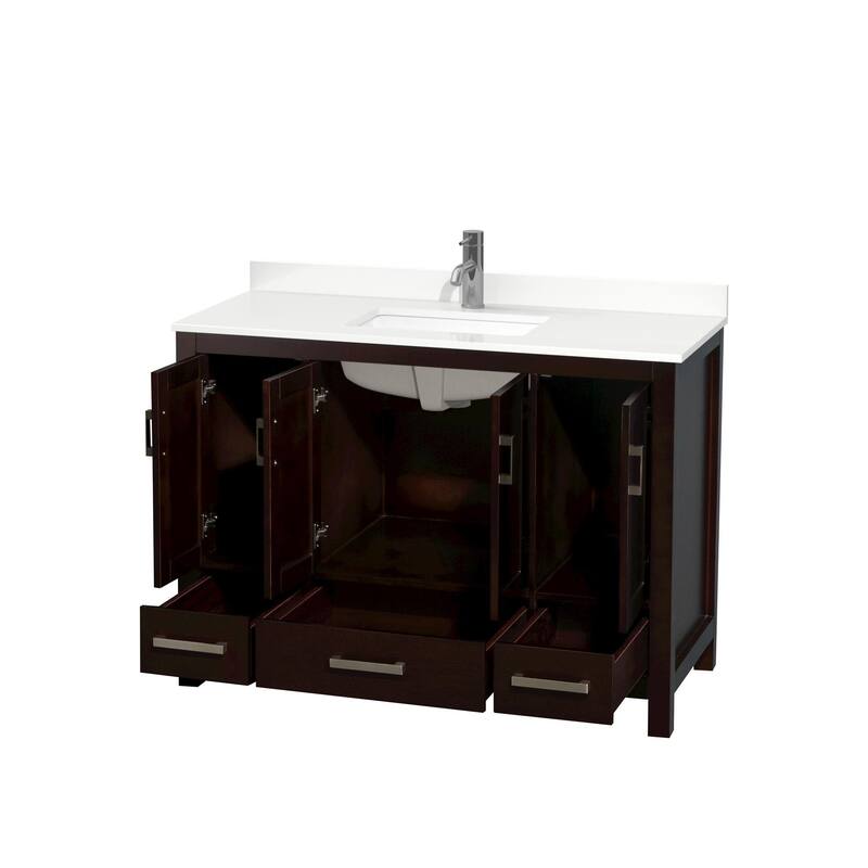 Wyndham Collection WCS141448S-QTZ-UNSMXX Sheffield 48" Free Standing