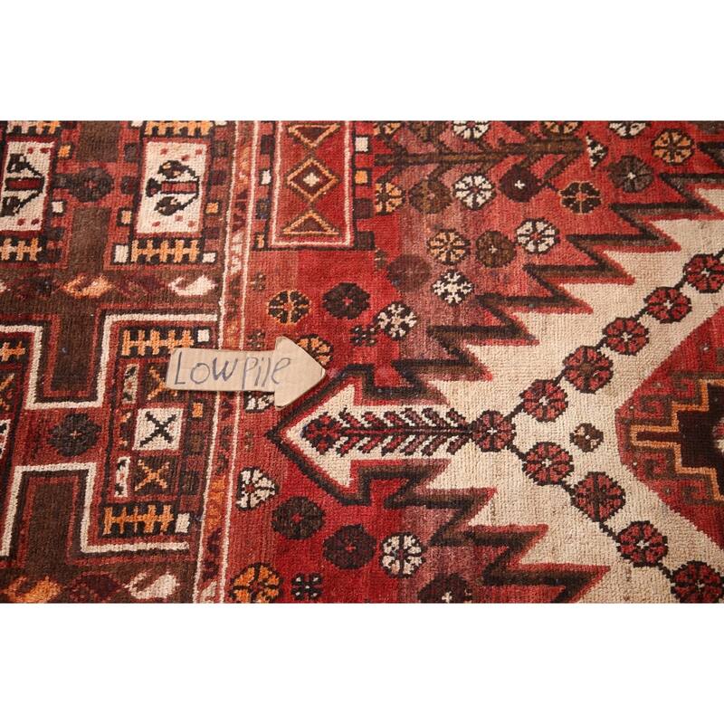 Tribal Qashqai Persian Vintage Area Rug Handmade Wool Carpet - 4'0"x 7'2"