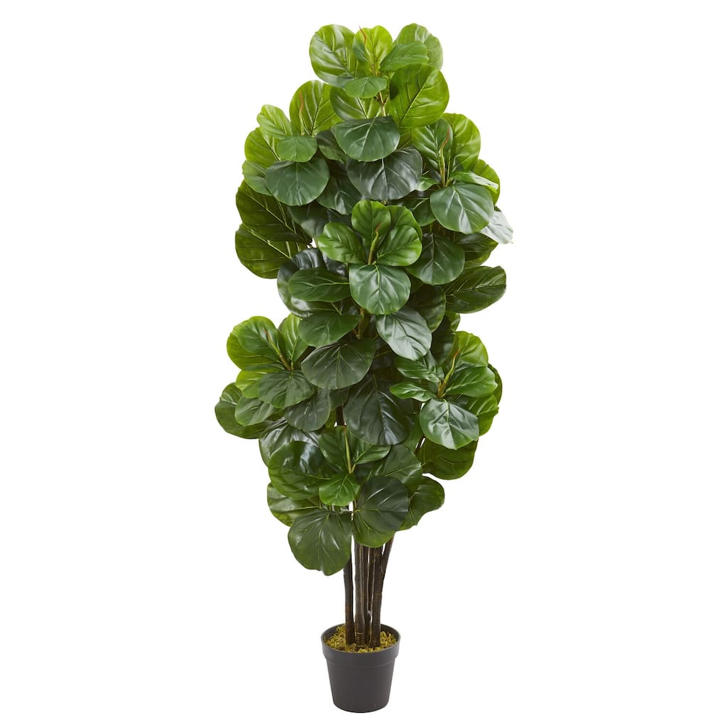 5 Ft Artificial Fig Tree - Classic Charm Faux Tree for Home Office Decor - Green - 51-60 Inches
