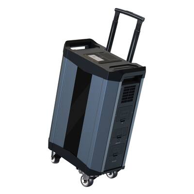 2515Wh Trolley Case Portable Backup Power Station with LCD Display