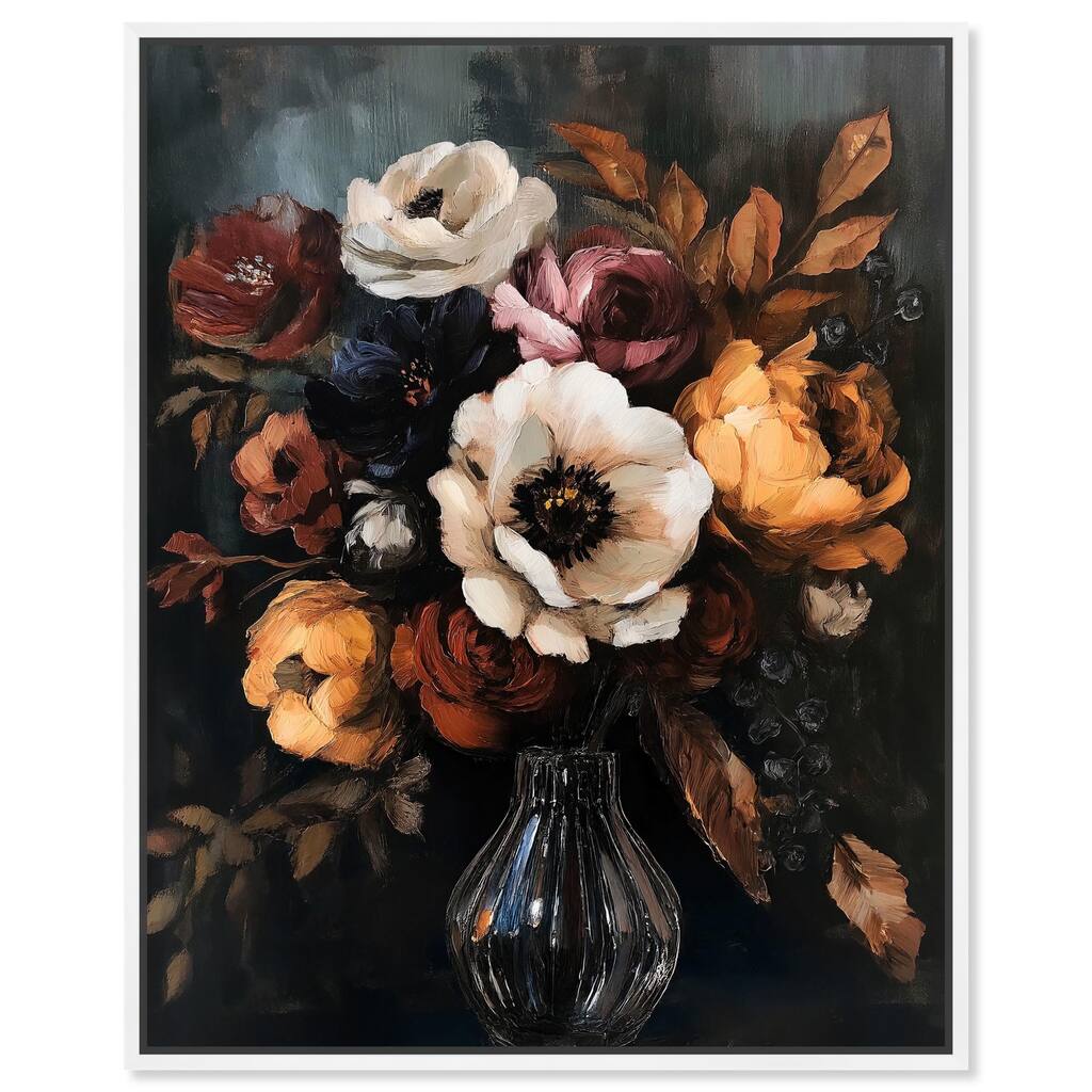 Velvet Night Bloom I Canvas by Art Remedy