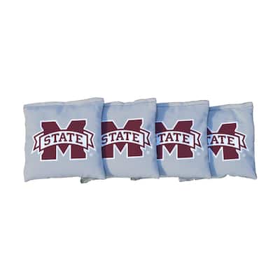 Mississippi State Grey Cornhole Bags