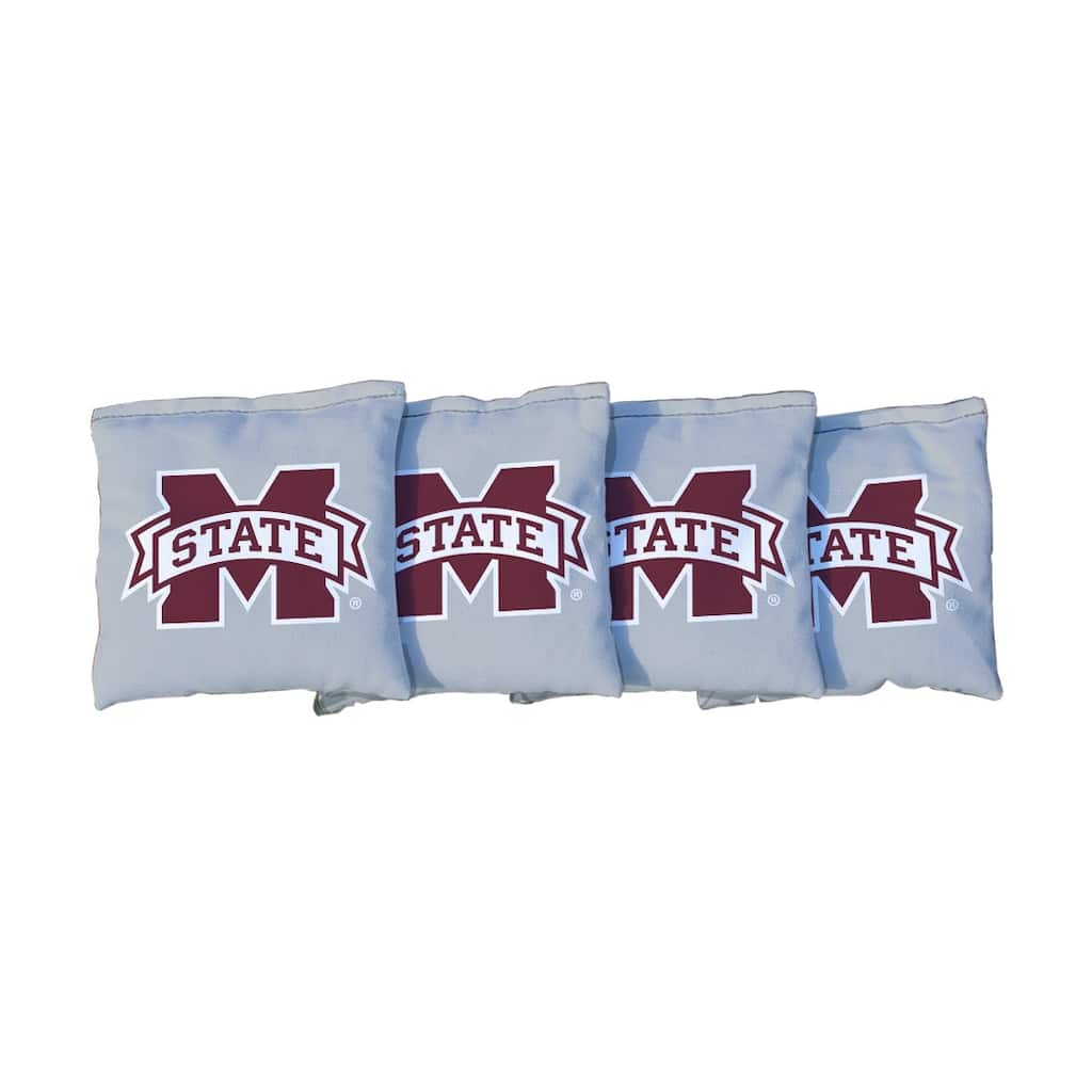 Mississippi State Grey Cornhole Bags