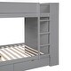preview thumbnail 31 of 30, Functional Full over Full Solid Wood Bunk Bed Kids Bed with 2 Drawers and Multi-layer Cabinet,Safety Design