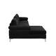 Velvet Upholstered L-Shape Sectional Sofa