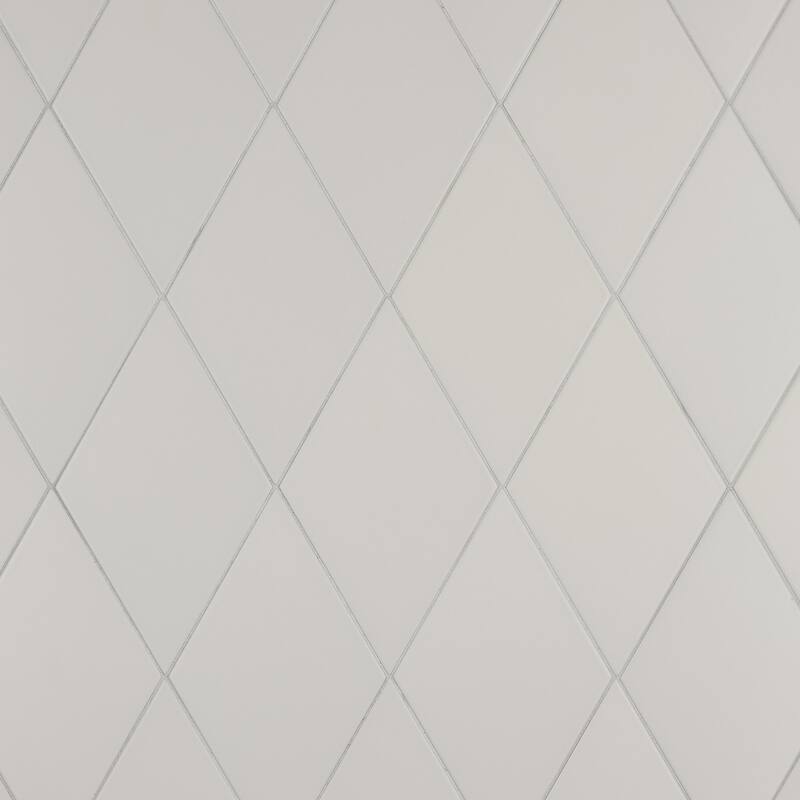 Merola Tile Rhombus Smooth White 5-1/2" x 9-1/2" Porcelain Floor and Wall Tile