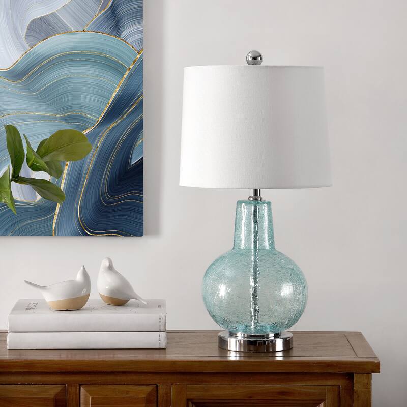 SAFAVIEH Lighting Atlas 24-inch Glass LED Table Lamp. - 12" W x 12" L x 24" H