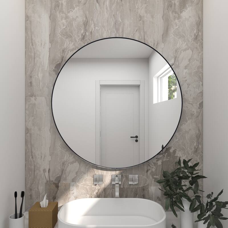 Multiple Frame Finishes / Sizes Modern Contemporary Round Wall Mirrors