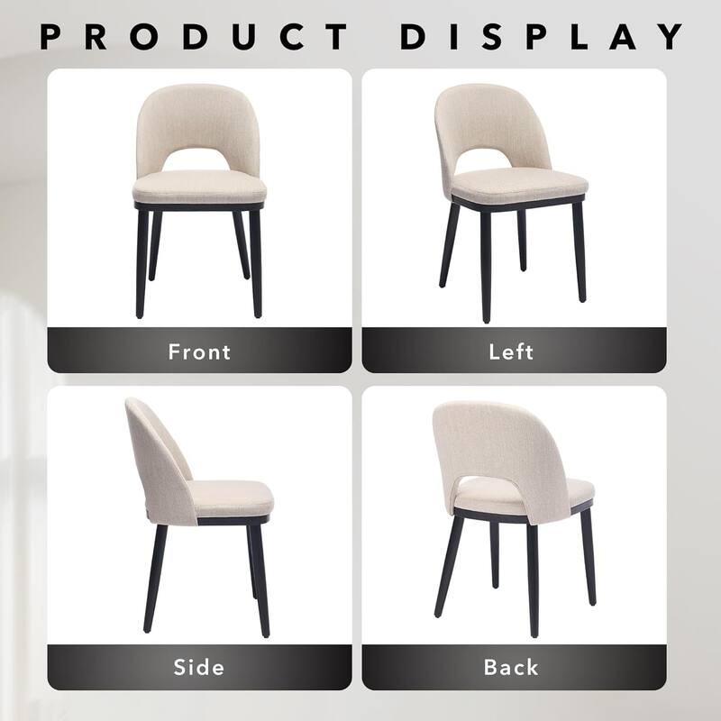 Set of 2 Comfortable Upholstered Kitchen Dining Chairs for Kitchen Restaurant