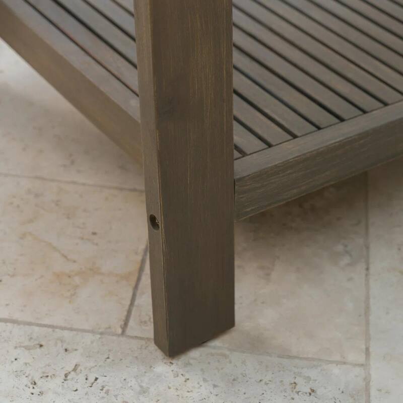 Roomfitters Outdoor Loveseat and Coffee Table Set, Acacia Wood Patio Furniture with Cushions