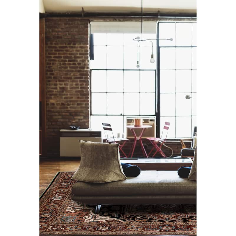 ECARPETGALLERY Hand-knotted Jules Sultane Dark Navy Wool Rug - 7'11 x 9'8