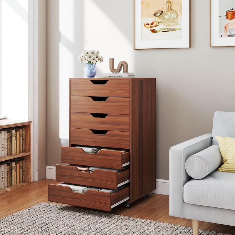 Costway 7-Drawer Chest Mobile File Cabinet Vertical Filing Organizer - See Details