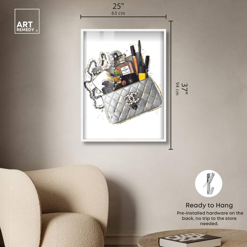 Grey Treasure Bag Shadowbox by Art Remedy