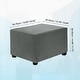 preview thumbnail 14 of 55, Stretch Foot Stool Cover Rectangular Square Foot Stool Slipcover Dark Gray - 19.69"-29.92"