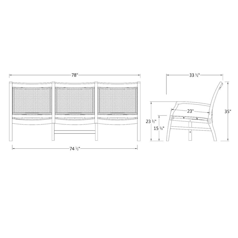 Cambridge Casual Zuma Teak Wicker Outdoor Sofa