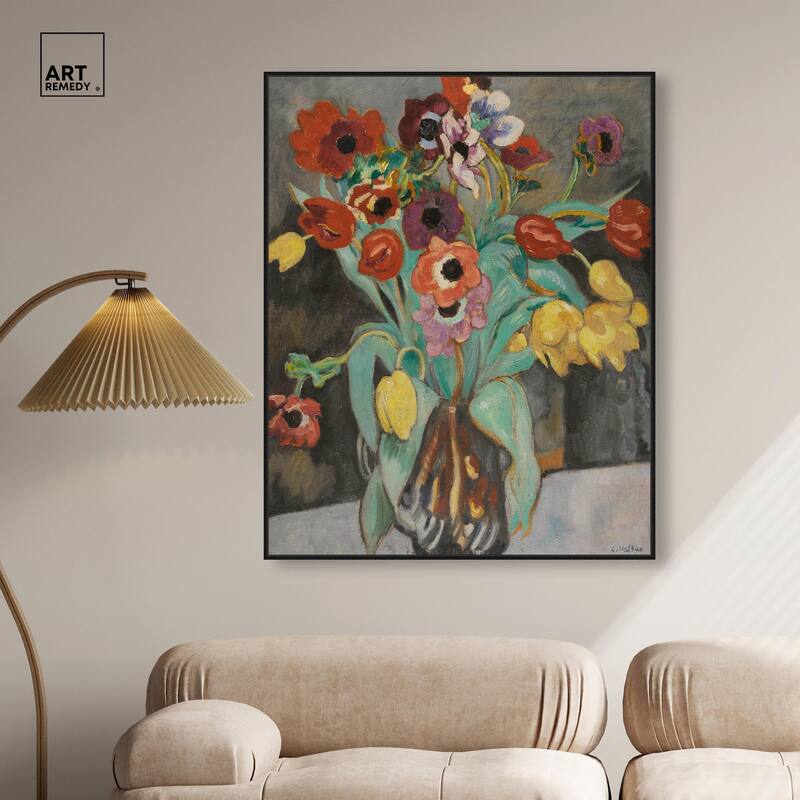 Valtat Anemones Tulipes Canvas by Art Remedy