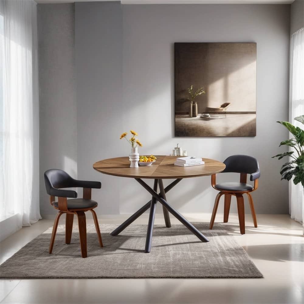53.14'' Round MDF Coffee Table End Table Short Leisure Tea Table