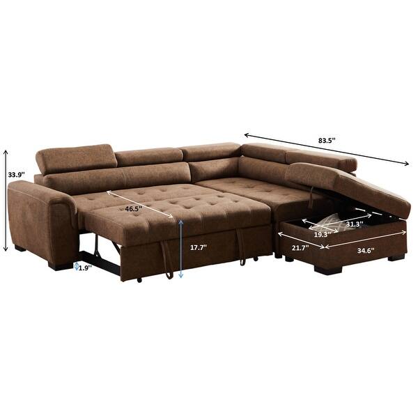 Corner Broaching Corner broaching sofa With mobile storage - Bed Bath & Beyond - 34362010