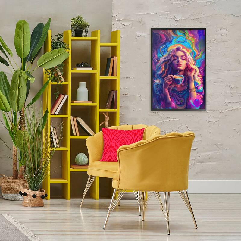Stupell Spiritual Woman Sipping Tea Framed Giclee Art Design By Spirit of the Rainbow