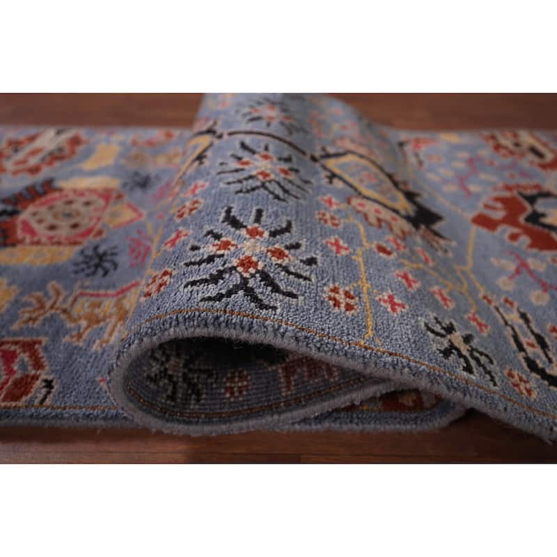 All-Over Kazak Oriental Runner Rug Handmade Traditional Wool Carpet - 2'7"x 11'9"