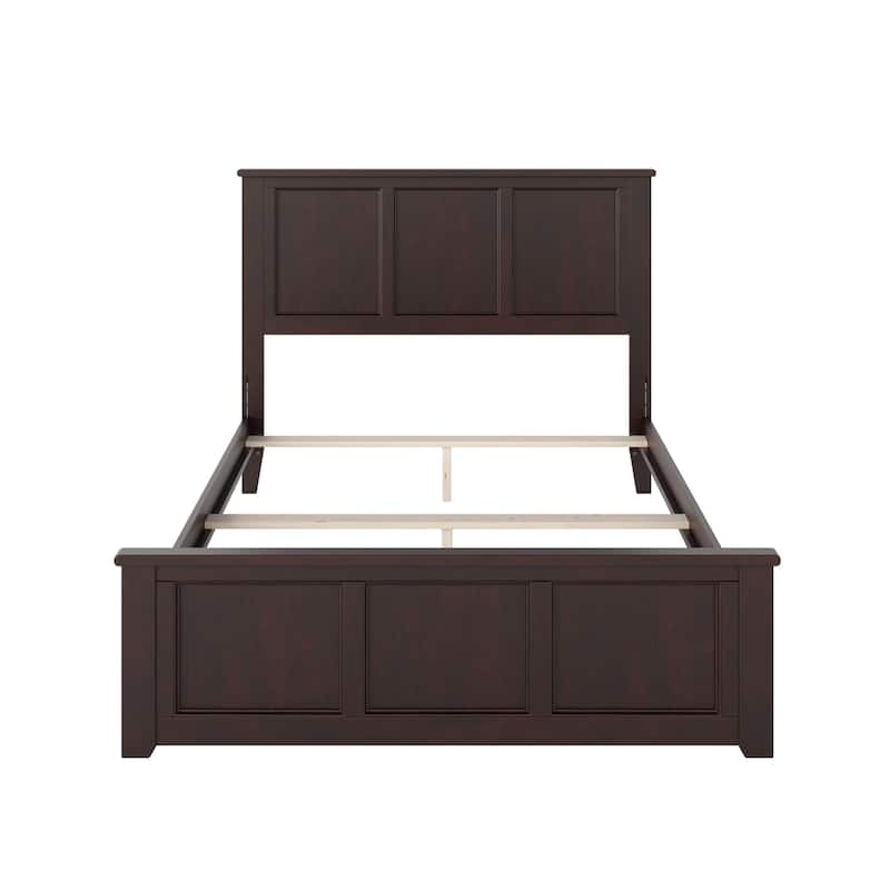 Madison Full Foundation Bed Frame with Matching Footboard in Espresso