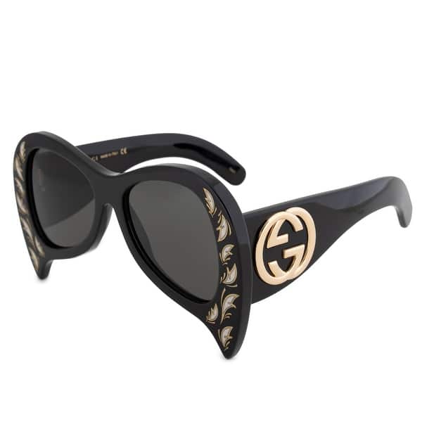 Shop Gucci Hollywood Forever Black Mother Of Pearl Oversized