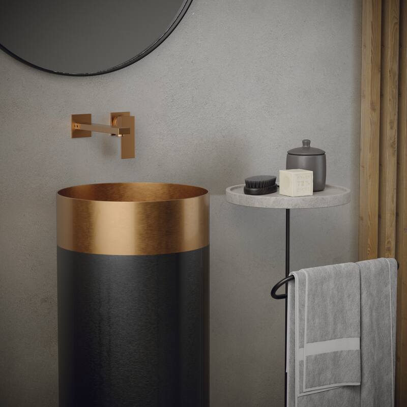 Karran USA CCP300 Cinox 15" Circular Stainless Steel Pedestal Bathroom