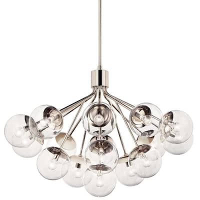 Kichler 52702CLR Silvarious 16 Light 38" Wide Chandelier with Clear
